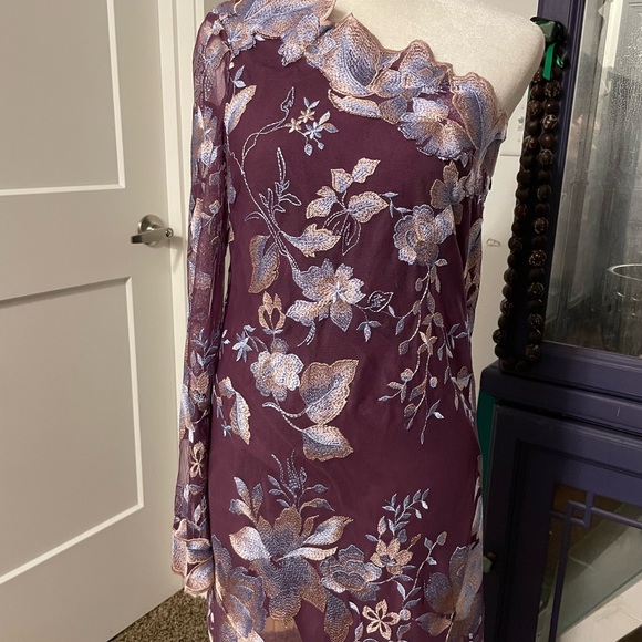 Free People Purple Floral Embroidered Dress - Picture 1 of 8